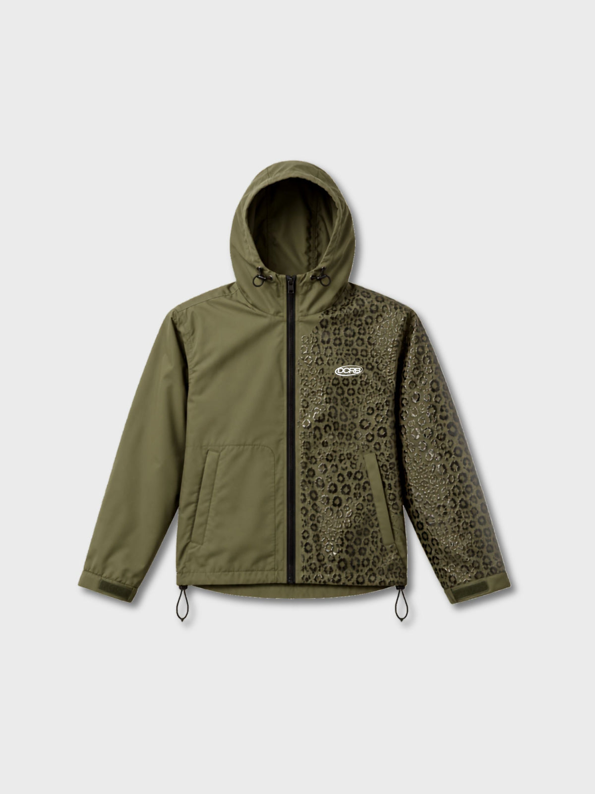 DCRB Black Water Reactive Cheetah Rain Jacket
