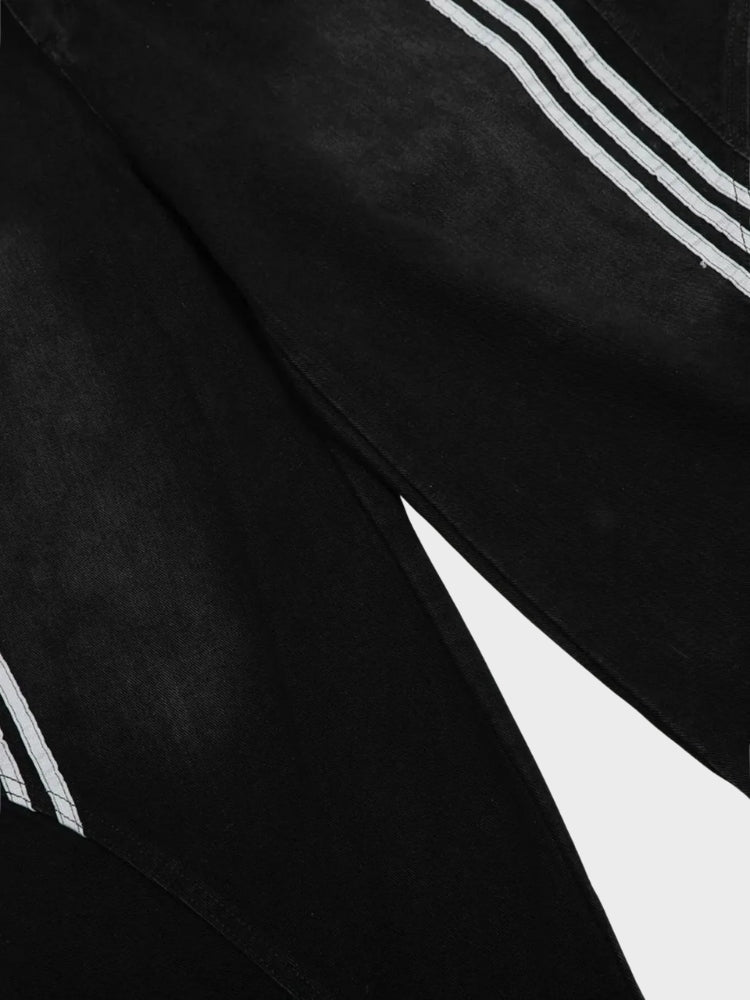 DCRB Striped Barrel Denim Jeans