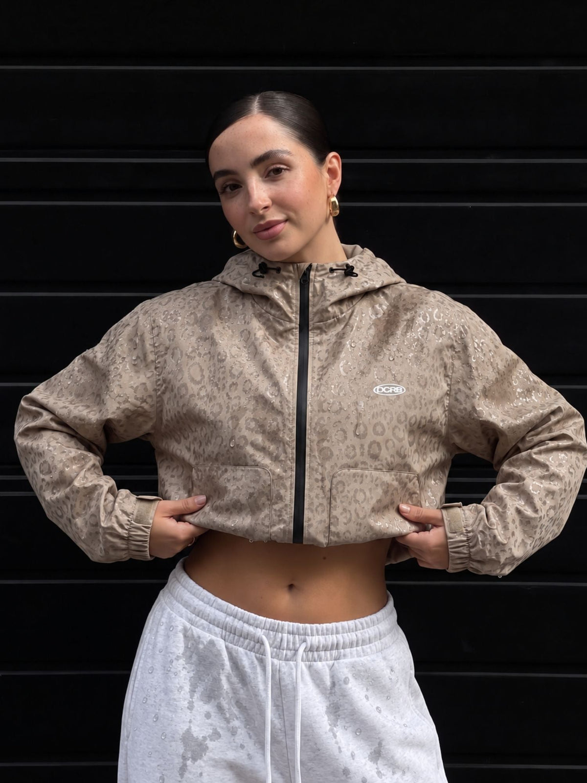 DCRB Black Water Reactive Cheetah Rain Jacket
