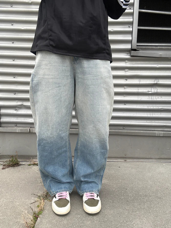 DCRB White Washed Baggy Denim Jeans