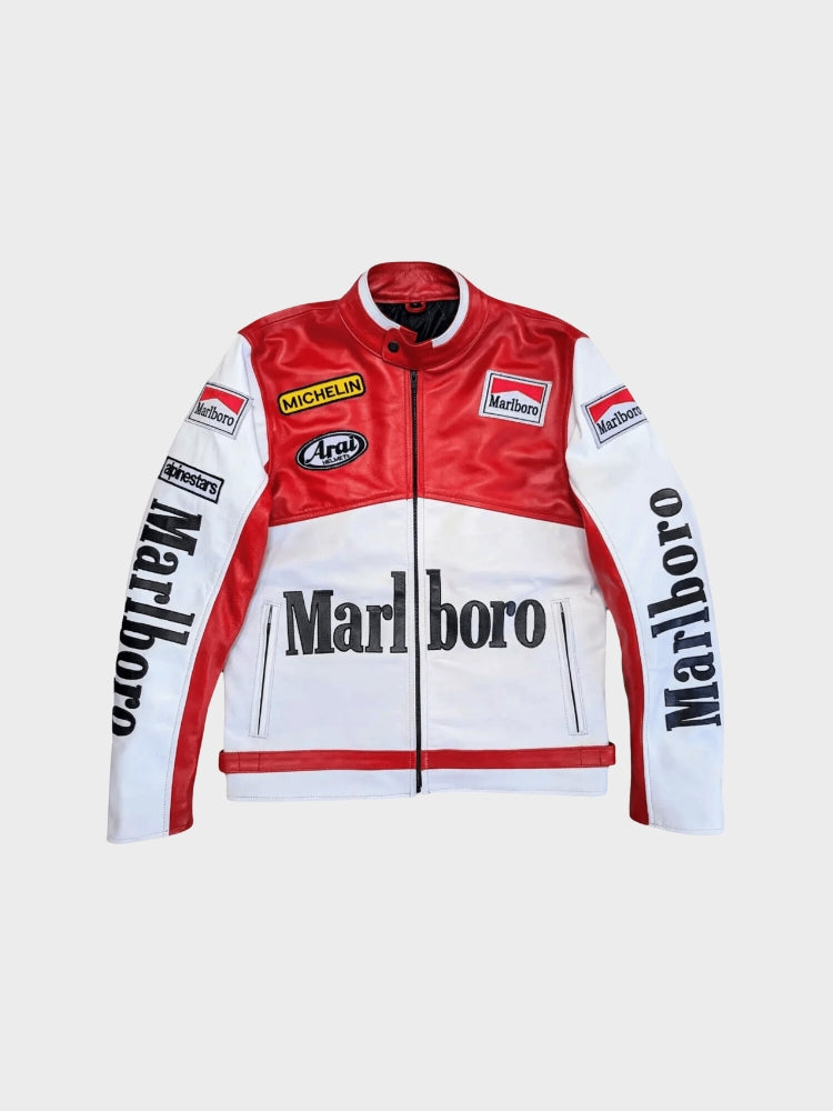 Vintage Leather Marlboro Racing Jacket