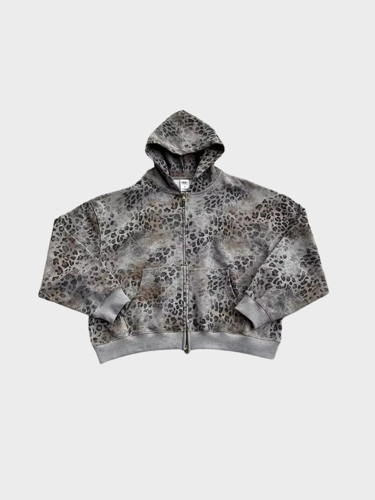 DCRB Leopard Vintage 400 GSM Washed Hoodie