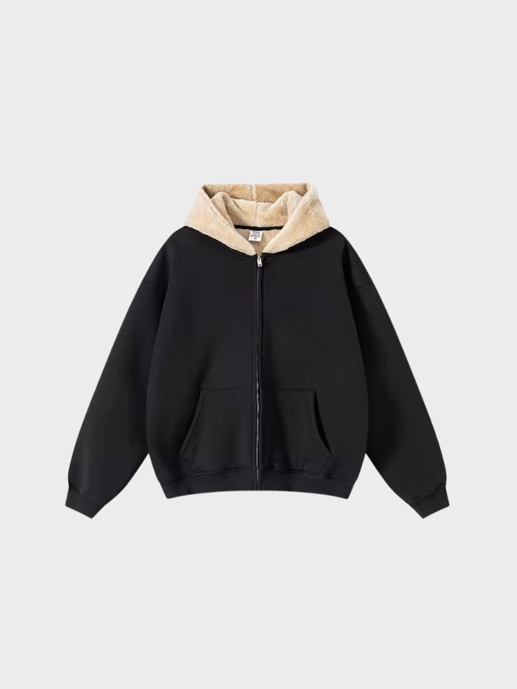 DCRB Zipper with Teddy Hoodie