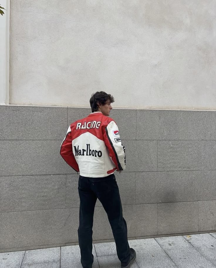 Vintage Leather Marlboro Racing Jacket