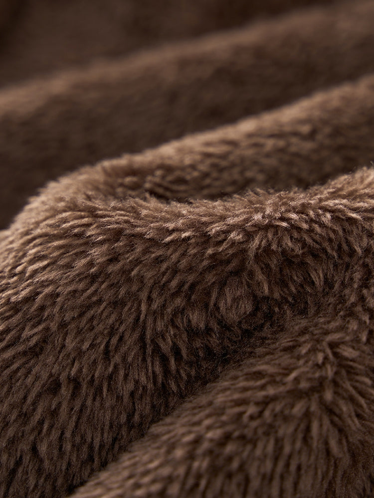 DCRB Boxy Teddy Fleece Zipper with Hoodie