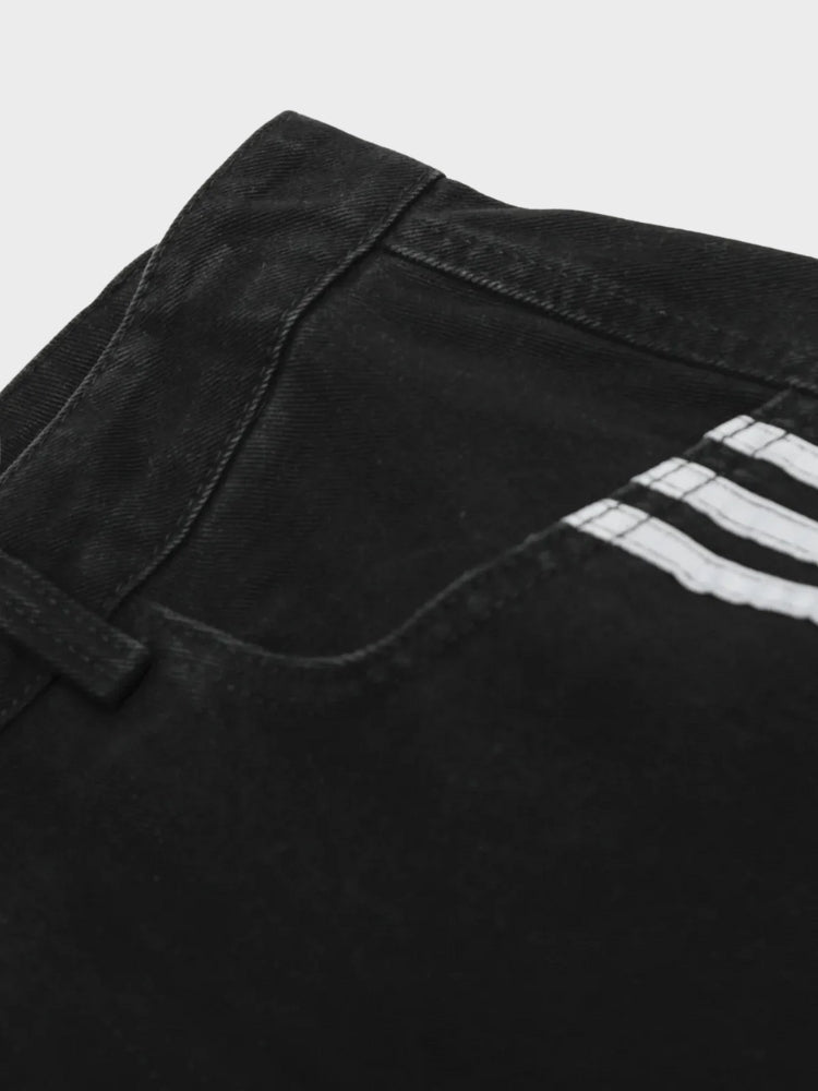 DCRB Striped Barrel Denim Jeans