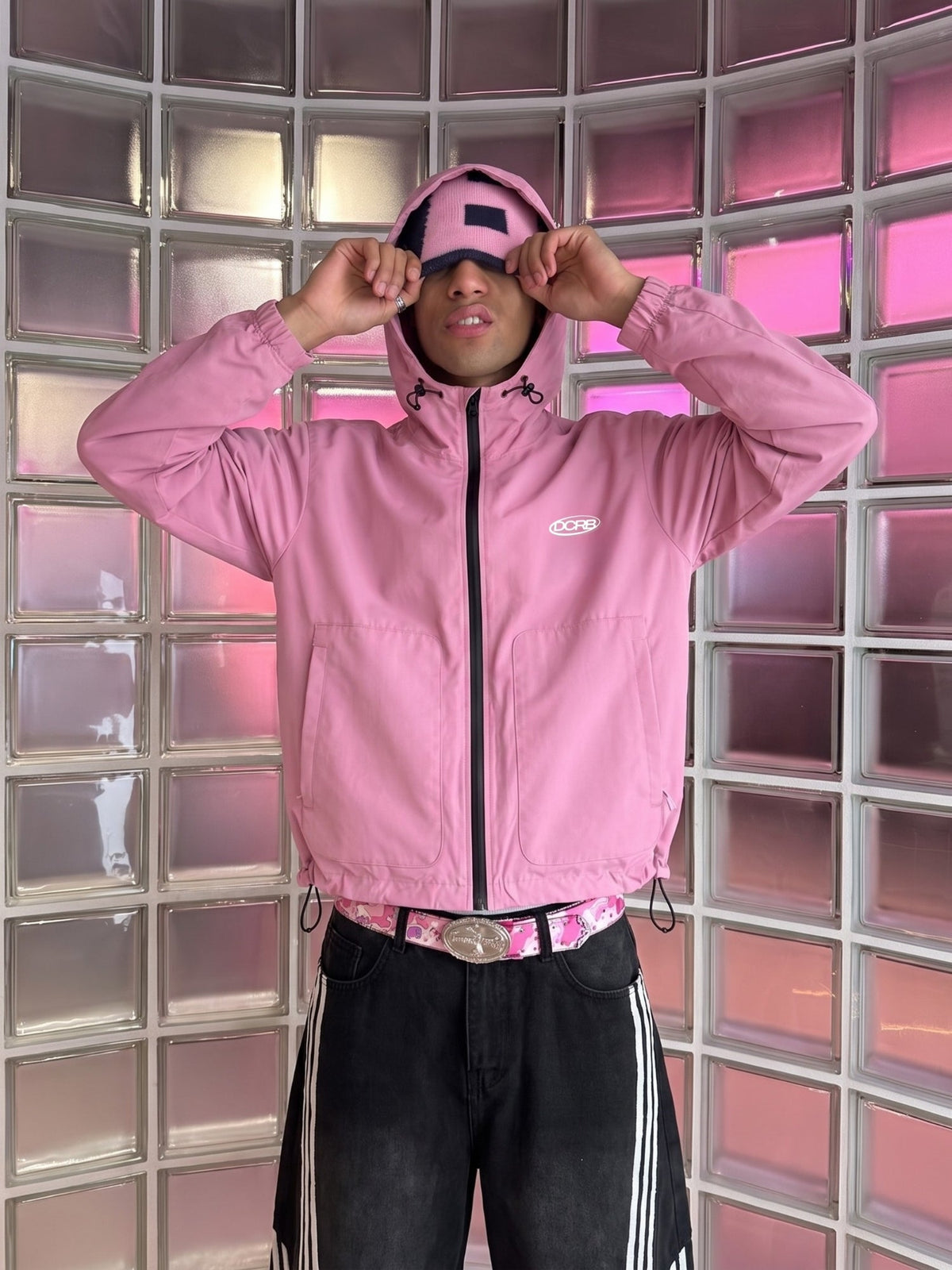 DCRB Blue Water Reactive Cheetah Rain Jacket