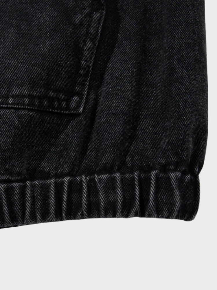 DCRB Toggle Front Washed Denim Hoodie