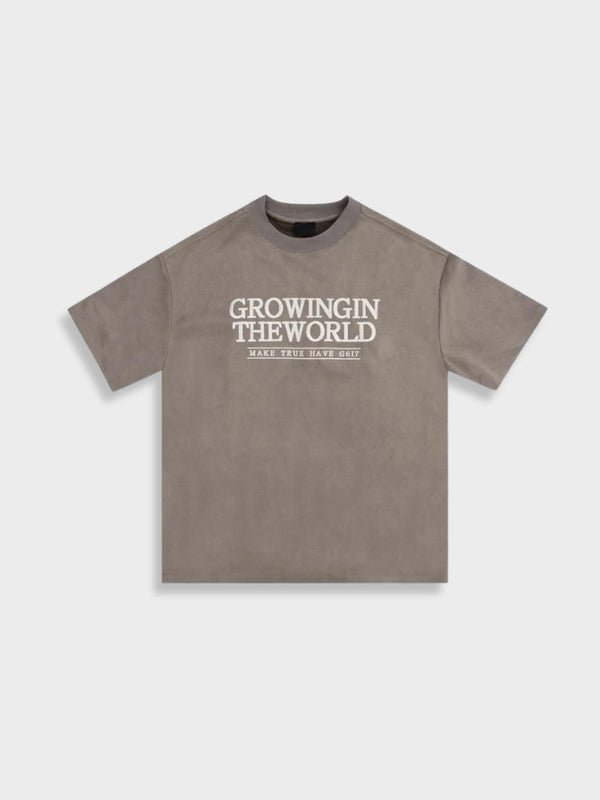 Growing in the World Suede Tee